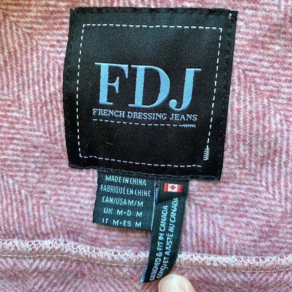 FDJ French Dressing Jeans Blush Glen Plaid Shacket - Picture 6 of 13